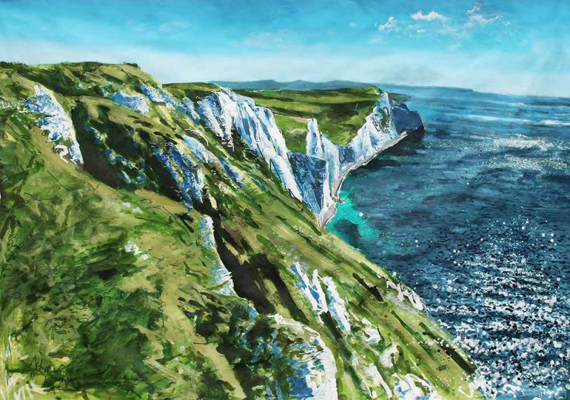 Afternoon till Dawn, Jurassic Coast painting by artist Joe Webster