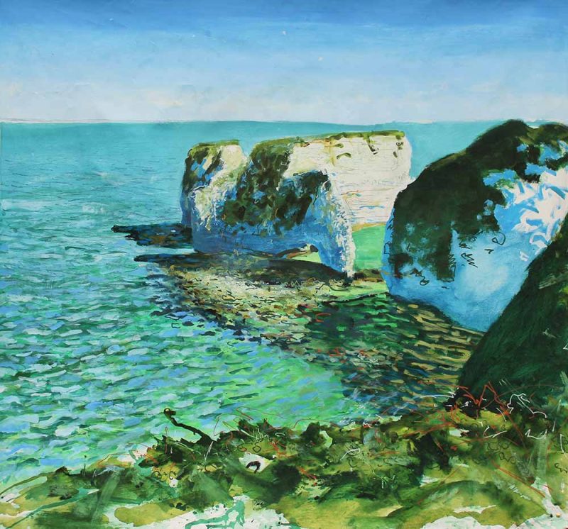 'Blazing Sun and Bitter Wind' Painting by Devon landscape artist Joe Webster