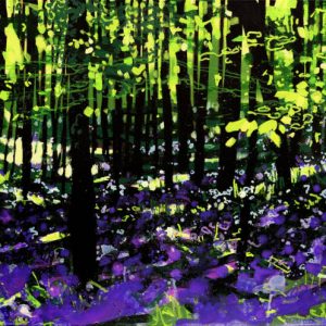 Black and Indigo, Inbetween the Showers I, Original Painting by Joe Webster