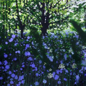 'Glade' Chasing the last Bluebells, Original Painting by Joe Webster